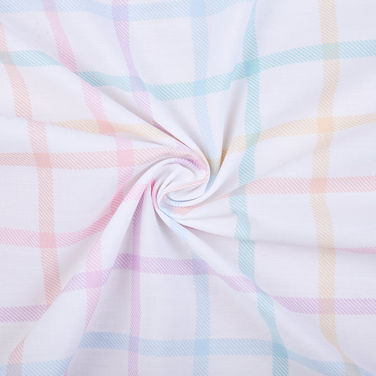 F167- Mulicolor windowpane large woven printing 4.0