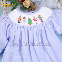 Christmas toy characters smocked baby dress - DR 3074