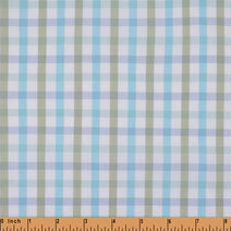 IB721 -Blue and aqua foam plaid fabric