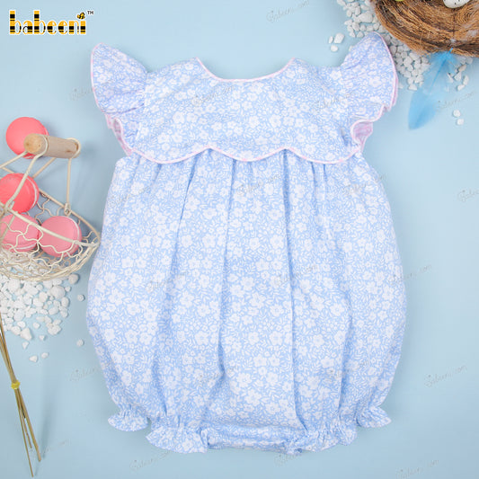 Tiny Floral Printed  Bubble For Girl - DR3542