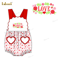 Girl Hand Embroidered Heart Bubble - DR3842