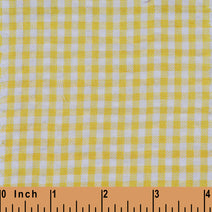 XB48 - Yellow medium gingham seersucker