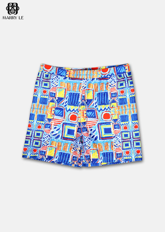 NICE COLORFUL MOSAIC BOY SWIM SHORTS FOR DADDY - MD155