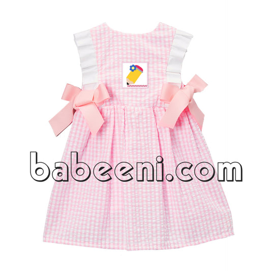 Lovely pencil smocked dress for back to school - DR 2506