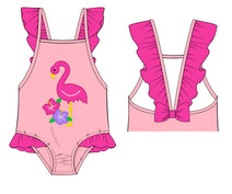 Lovely flamingo appliqued swimwear for girl - SW 422