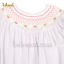 Mystery Geometric embroidered girl dotted bubble- DR 3014