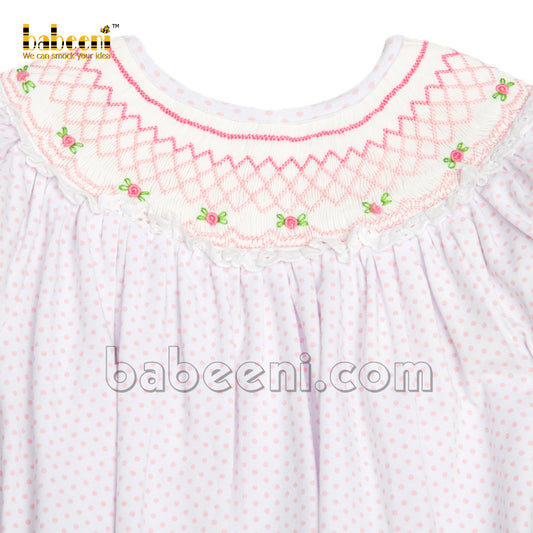 Mystery Geometric embroidered girl dotted bubble- DR 3014