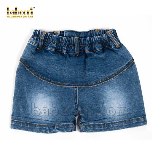 Tiger embroidery denim short - DC 24