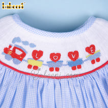 Train of Love hand smocked bishop dress  – DR 3460