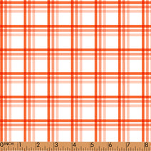 PP193 - orange white plaid 1 print 4.0