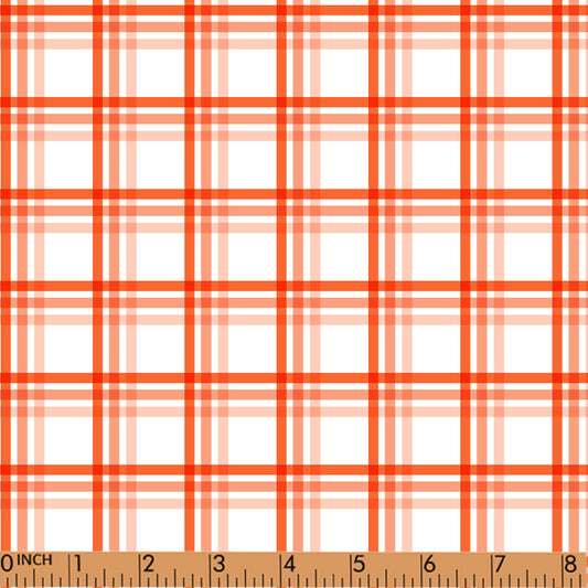 PP193 - orange white plaid 1 print 4.0