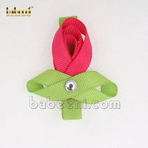 Hot Pink Flower Hair Bow HB 66