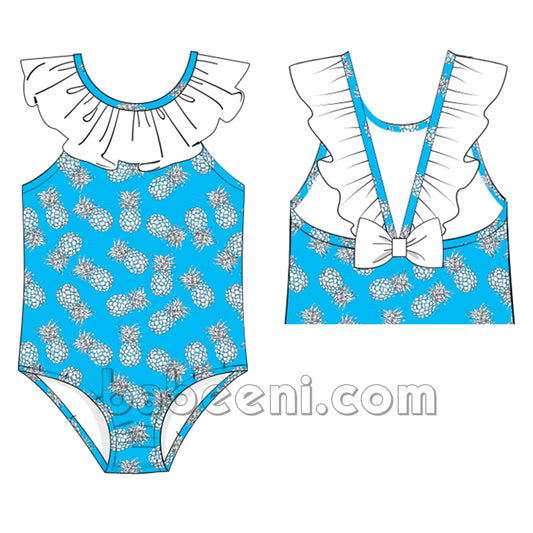 Adorable baby girl plain swimsuit - SW 451