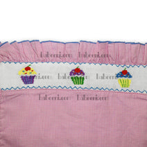 Cute cupcake smocked sheet set for baby - SS 008