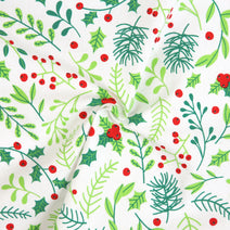 F95-Christmas floral printed fabric (100% cotton)