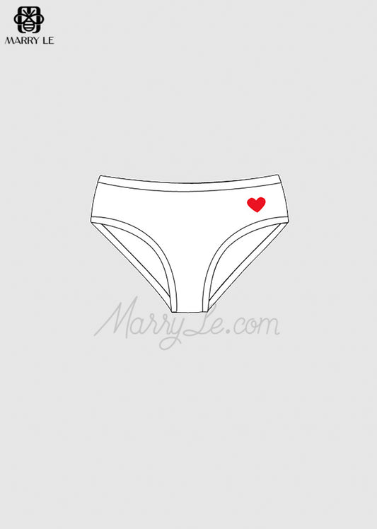 HEART EMBROIDERY WOMEN UNDERWEAR - MD290