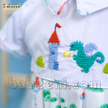 Boy Castle with flying dragon shortall – BC 945