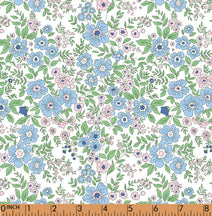 PP04- blue, pink floral printing 4.0