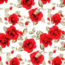 F21 - large red and white floral fabric