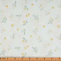 LE28 - Pastel yellow little flowers on lace fabric