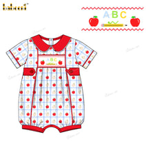 Boy Bubble Hand Smocked Back To School Theme - BC1263