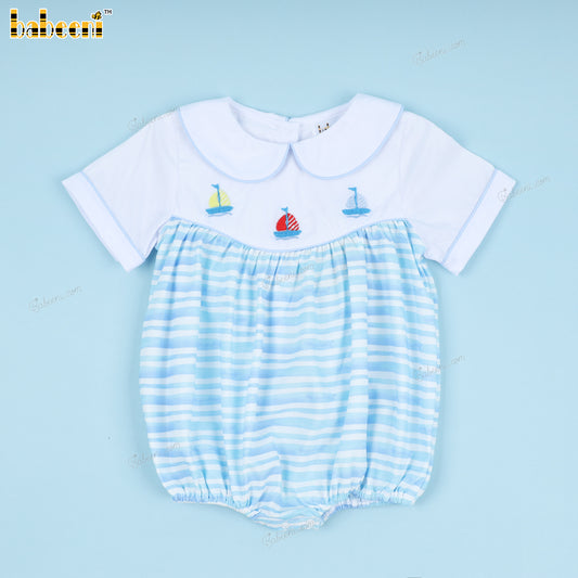 Boy Boats French Knot In White - BC1177
