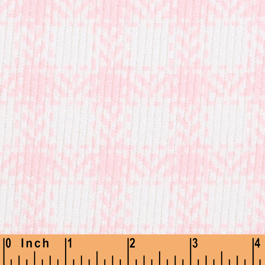 CD27- pink check thick cardigan printing 4.0