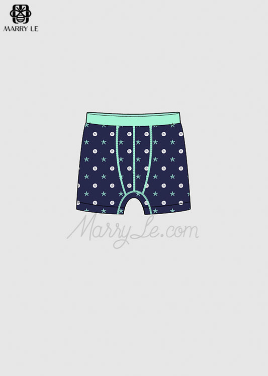 SAND DOLLAR AND STARFISH PRINTED MAN UNDERWEAR - MD266