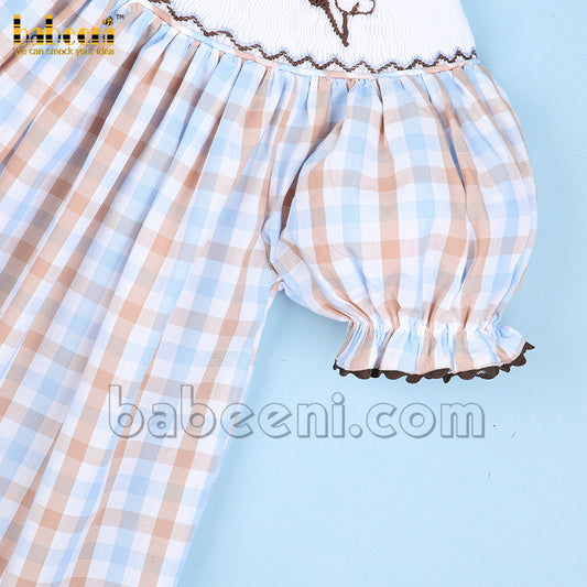 Cotton hand smocked bishop dress DR 3294