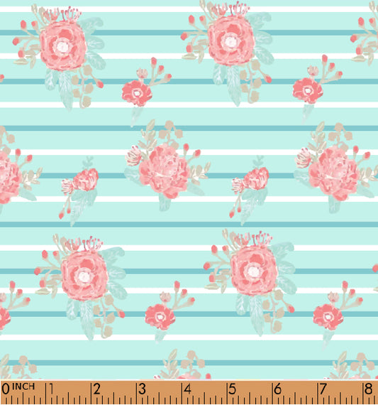 S39- Pink floral rash guard printed 4.0