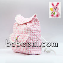 Cute bunny hand smocked backpack - QA 27