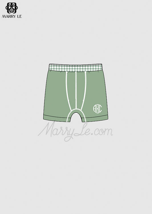 NAME MONOGRAM GREEN MAN UNDERWEAR - MD267