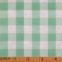 O23- Mint check linen fabric