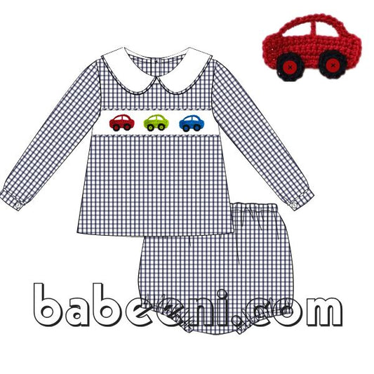 Navy Cars Two-pieces for Little Boy- CR 13