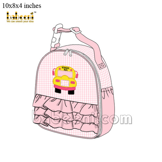 School bus applique backpack for children – KB 47