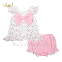 Tiny rose embroidered girl set - DR 3096