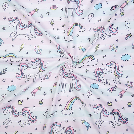 K373- unicorn, rainbow knit printing 4.0