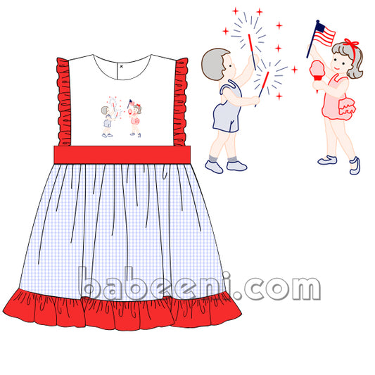 Adorable  Independent playing ground dress for little girl  - DR 2659