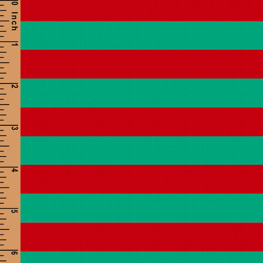 K44.0 - Red and green stripe knit