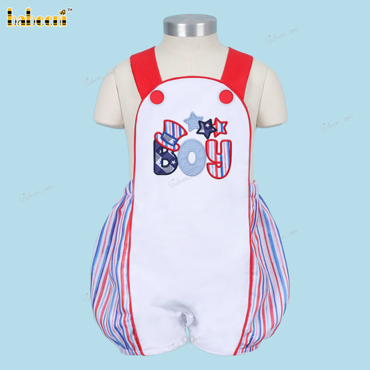 Boy Bubble Embroidered Letters - BC1259