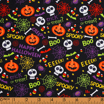 K121- Halloween printed 4.0 knit fabric