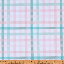 PP18 - Pink and Aqua foam Plaid printed 4.0