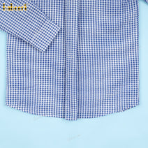 Boy Shirt In Blue With Anchor Embroidered - BC1235