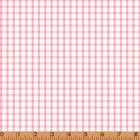 P3 - Pink window pane fabric