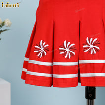 Sporty cheer applique girl set for summer vacation - DR4089