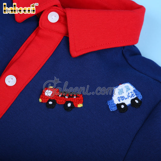 Cars hand embroidery polo shirt for little boys – BC 1086