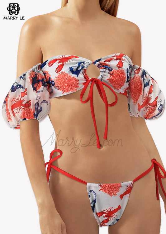 COOL OCEAN CREATURE PRINTED WOMEN SWIMWEAR - MD 76