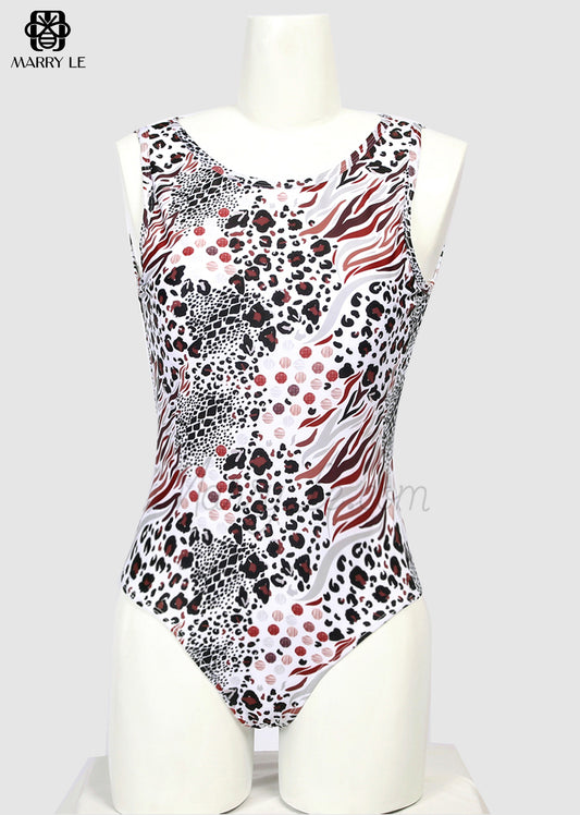 MIX ANIMAL SKIN PRINTED ONE PIECE SWIMWEAR FOR WOMEN - MD88