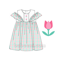 Beautiful tulip embroidery dress - DR 2620