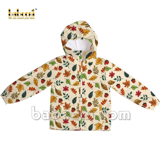 Lovely fall leaves windbreaker jacket - WJ 07